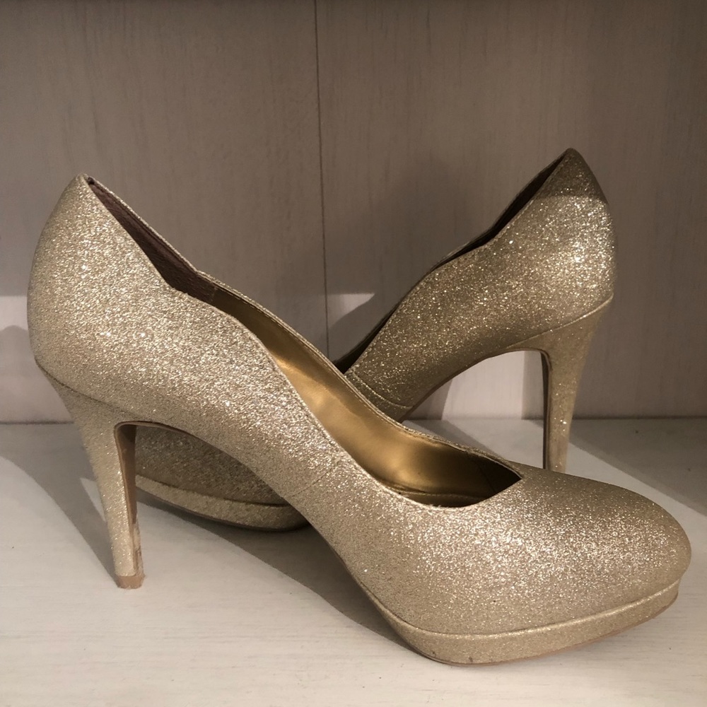 Sparkly Gold Heels
